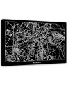 Murals for the office on canvas - Warsaw city plan | FEEBY