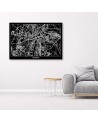 Murals for the office on canvas - Warsaw city plan | FEEBY