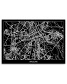 Murals for the office on canvas - Warsaw city plan | FEEBY