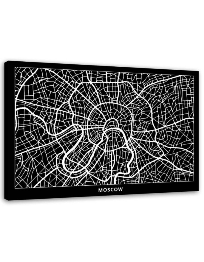 Wall art for the office on canvas - Moscow city plan | FEEBY