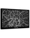 Wall art for the office on canvas - Moscow city plan | FEEBY