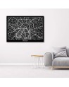 Wall art for the office on canvas - Moscow city plan | FEEBY