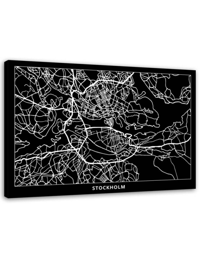 Canvas prints Murals for the office on canvas - Stockholm city plan | FEEBY