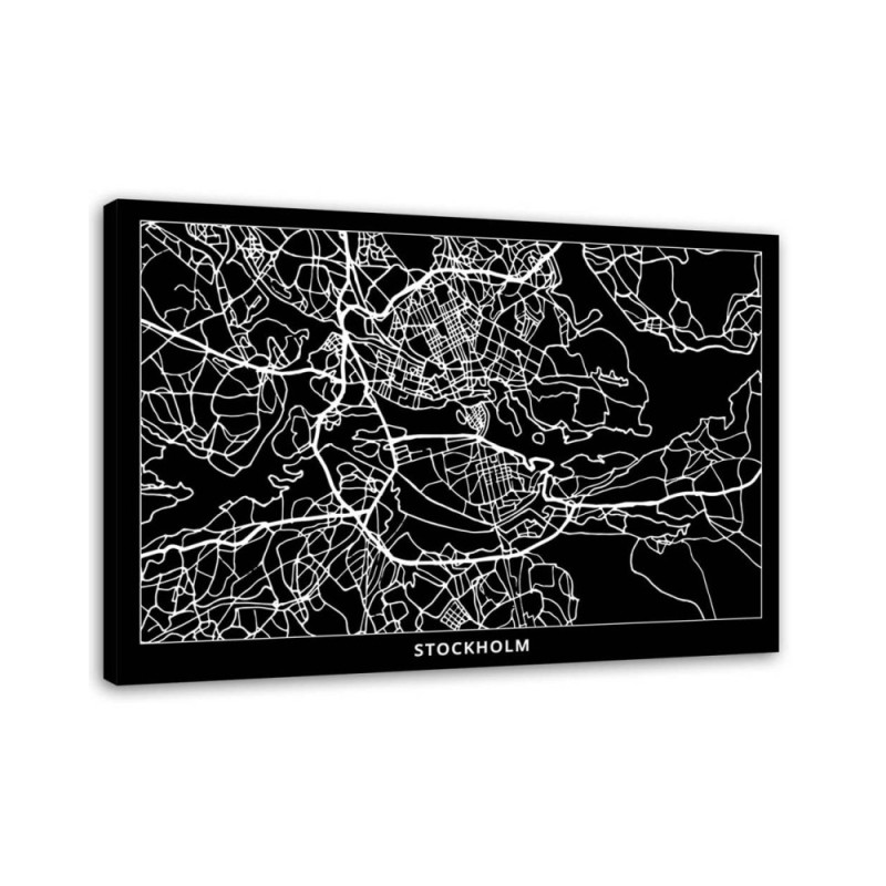 Canvas prints Murals for the office on canvas - Stockholm city plan | FEEBY