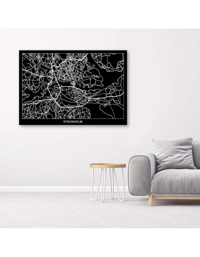 Canvas prints Murals for the office on canvas - Stockholm city plan | FEEBY