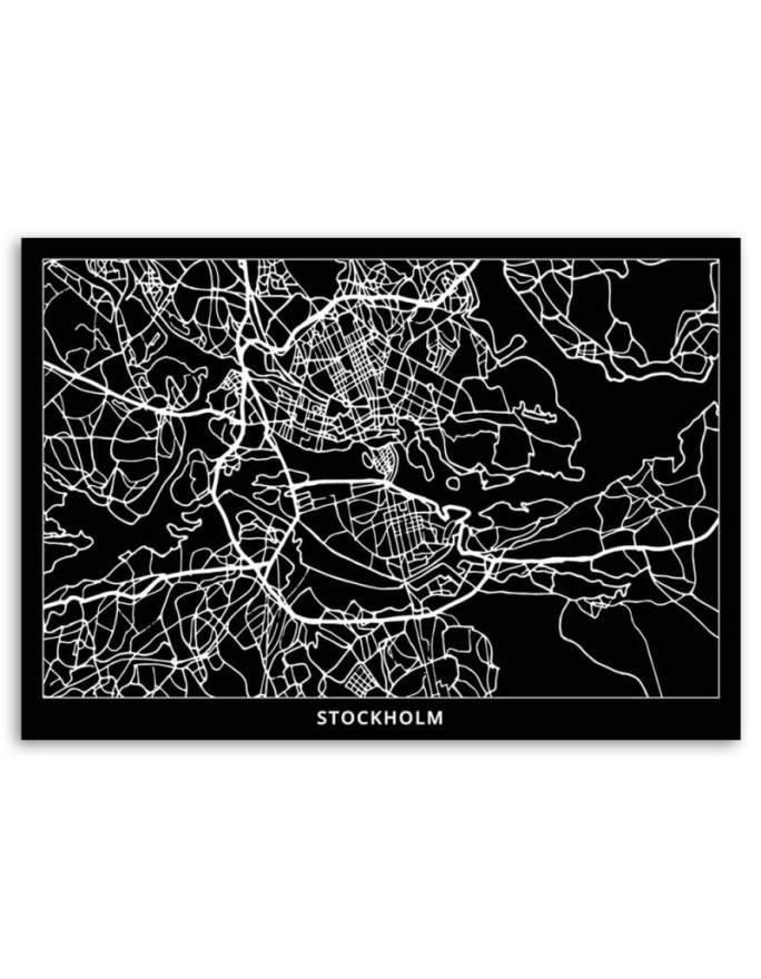 Canvas prints Murals for the office on canvas - Stockholm city plan | FEEBY