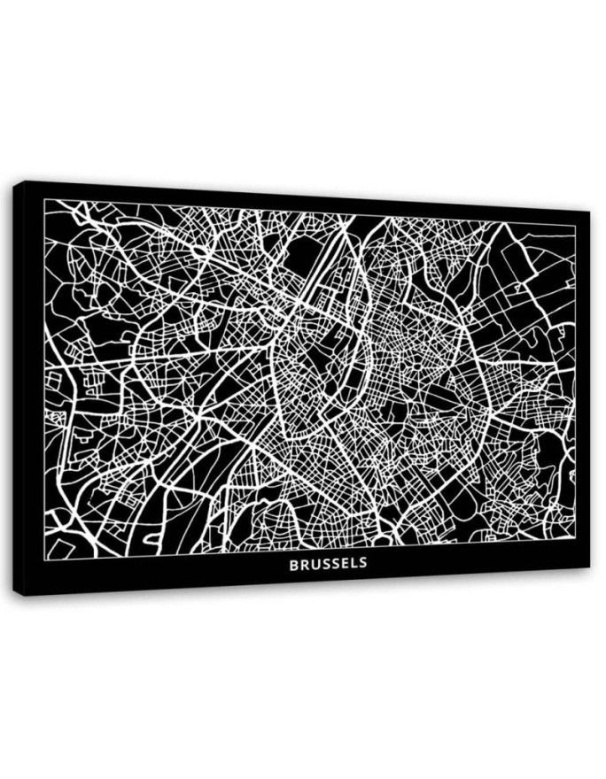 Canvas office paintings - Brussels city plan | FEEBY