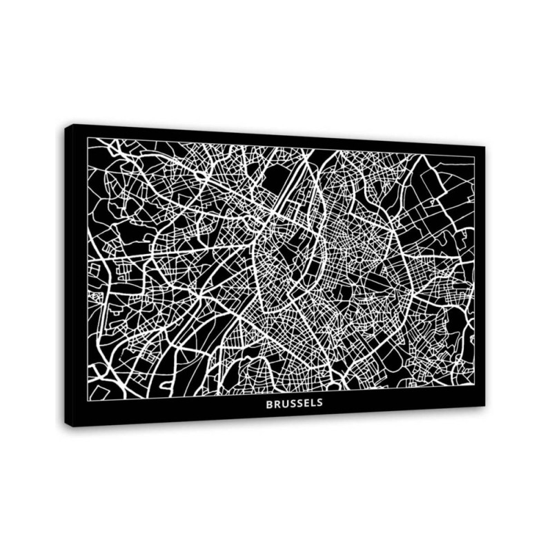 Canvas office paintings - Brussels city plan | FEEBY