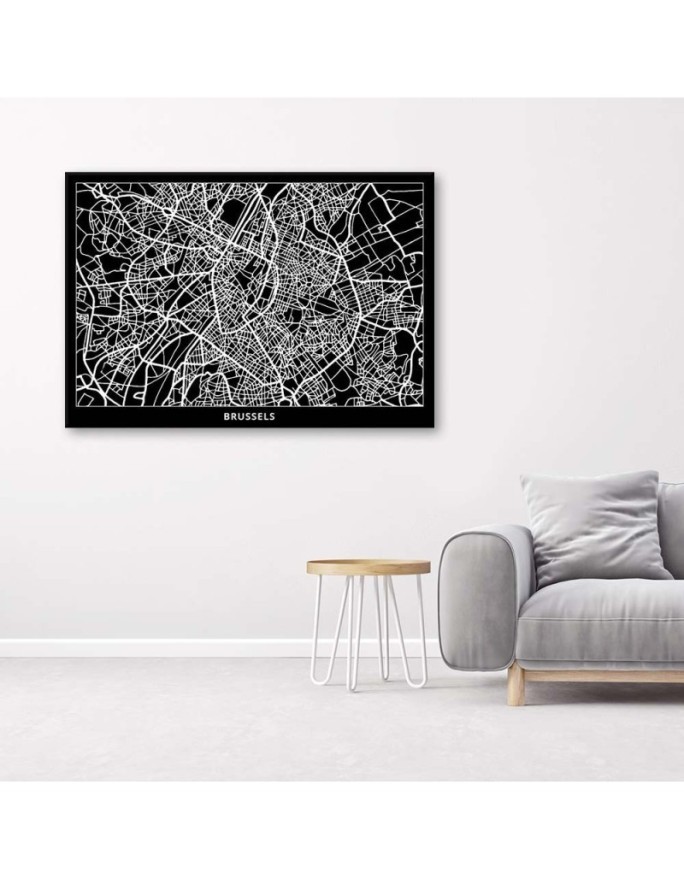 Canvas office paintings - Brussels city plan | FEEBY