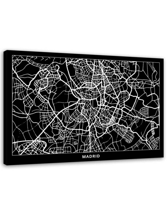 Canvas print Madrid - City map