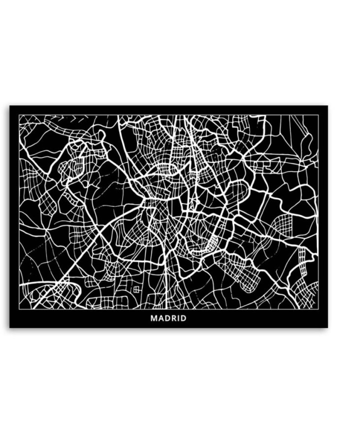 Canvas office paintings - Madrid city plan | FEEBY