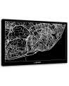 Canvas prints Murals for the office - Lisbon city plan | FEEBY