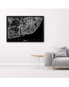 Canvas prints Murals for the office - Lisbon city plan | FEEBY