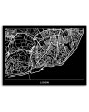 Canvas prints Murals for the office - Lisbon city plan | FEEBY