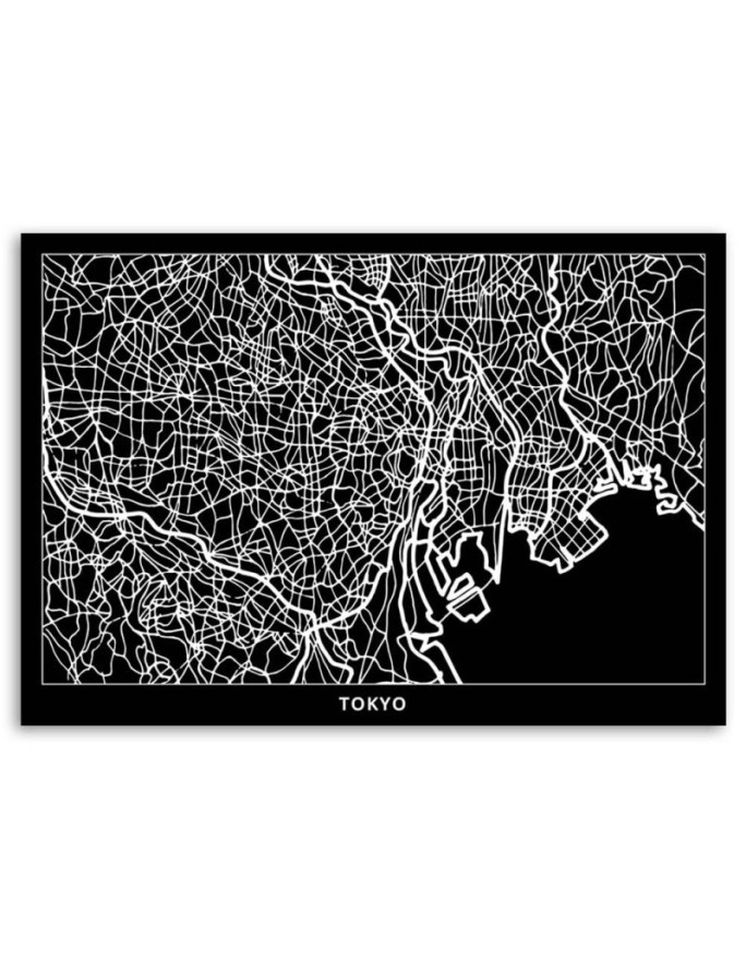 Canvas office paintings - Tokyo city plan | FEEBY