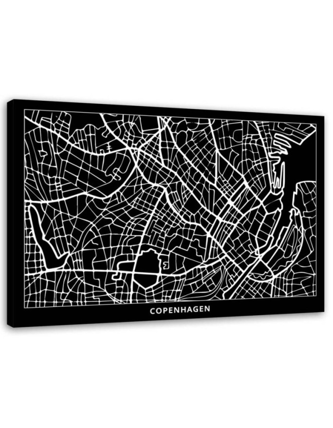 Canvas office paintings - Copenhagen city plan | FEEBY