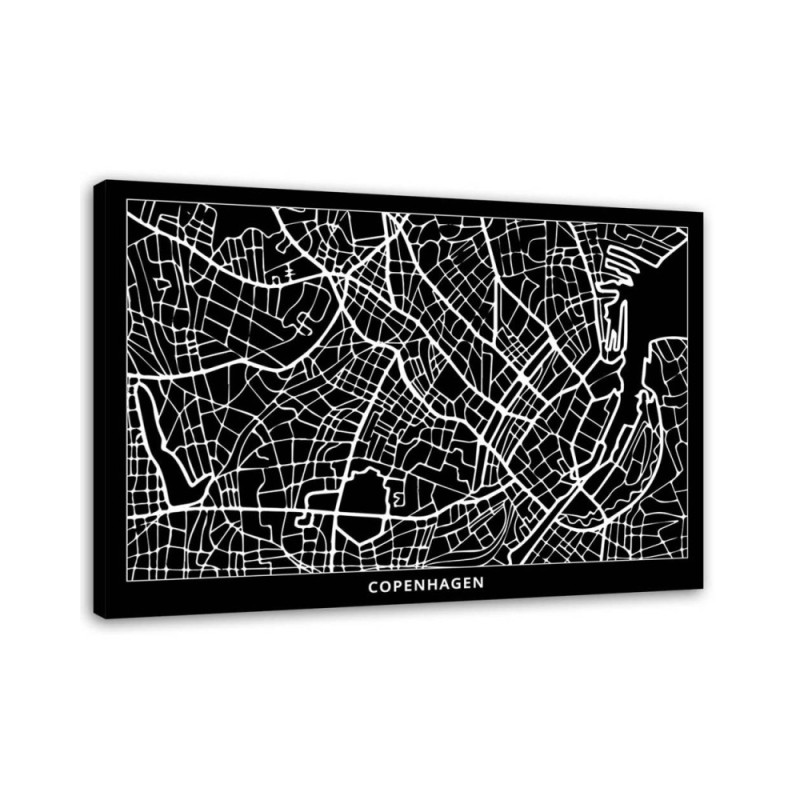 Canvas office paintings - Copenhagen city plan | FEEBY