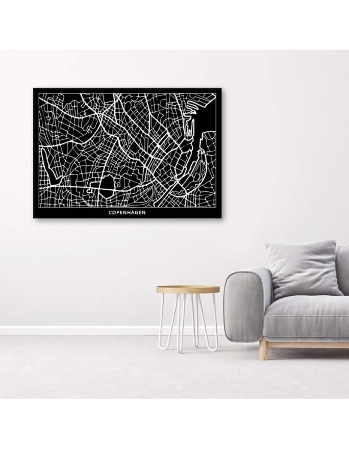 Canvas office paintings - Copenhagen city plan | FEEBY