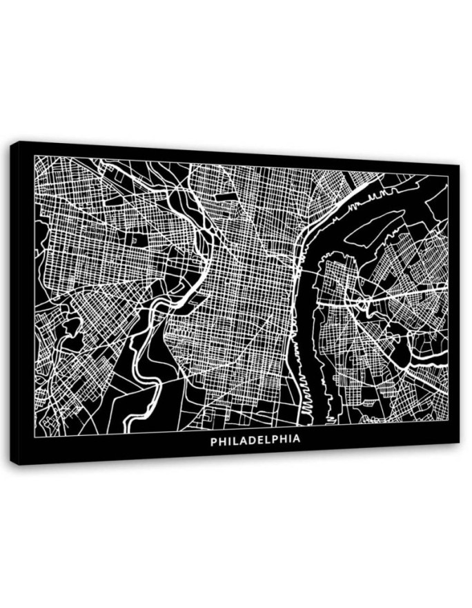 Canvas office paintings - Philadelphia city plan | FEEBY
