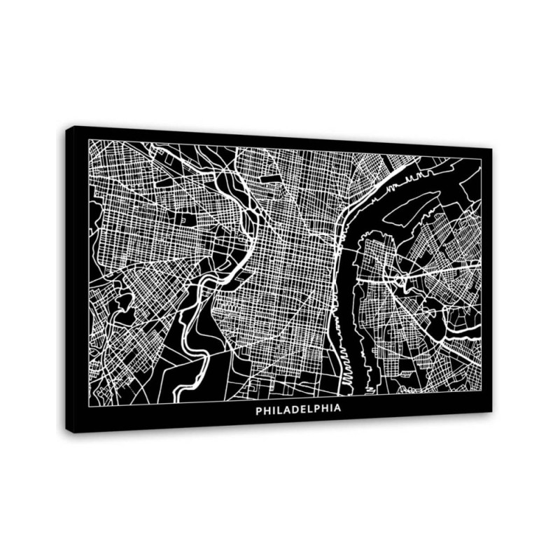 Canvas office paintings - Philadelphia city plan | FEEBY