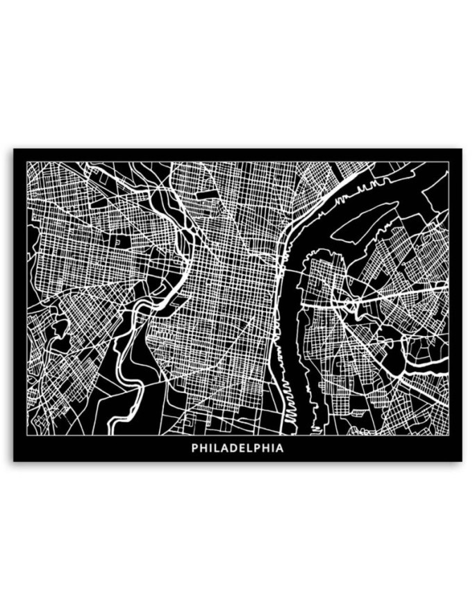 Canvas office paintings - Philadelphia city plan | FEEBY