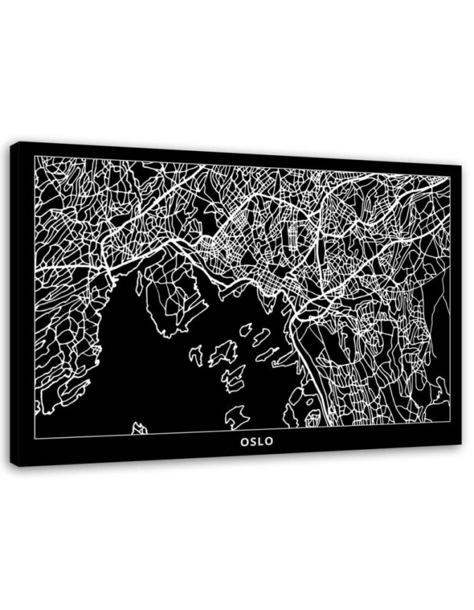 Canvas office paintings - Oslo city plan | FEEBY