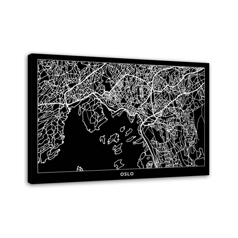 Canvas office paintings - Oslo city plan | FEEBY