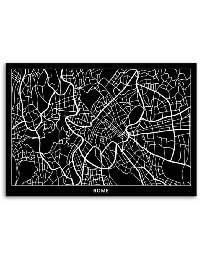 Canvas prints for office - Rome city plan| FEEBY