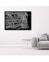 Canvas prints office paintings - Chicago city plan | FEEBY