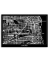 Canvas prints office paintings - Chicago city plan | FEEBY
