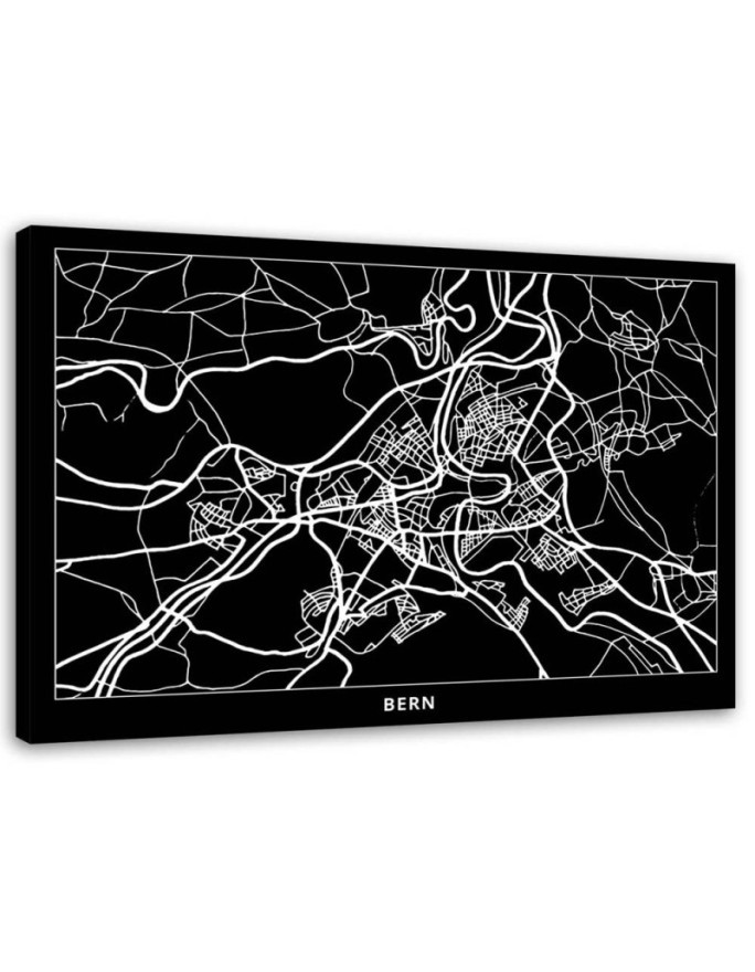 Brno - City plan Pictures on Canvas for the office | FEEBY
