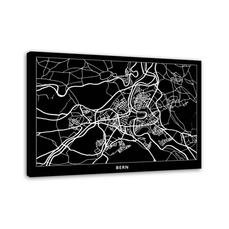 Brno - City plan Pictures on Canvas for the office | FEEBY