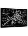 Brno - City plan Pictures on Canvas for the office | FEEBY