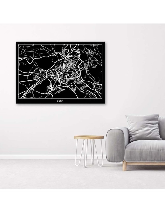 Brno - City plan Pictures on Canvas for the office | FEEBY