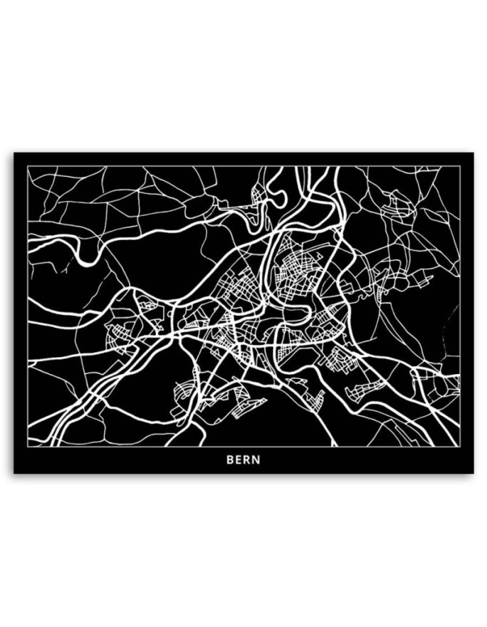 Brno - City plan Pictures on Canvas for the office | FEEBY