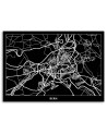 Brno - City plan Pictures on Canvas for the office | FEEBY