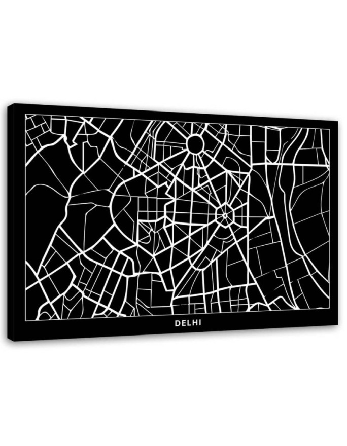 Canvas print Delhi - City Map