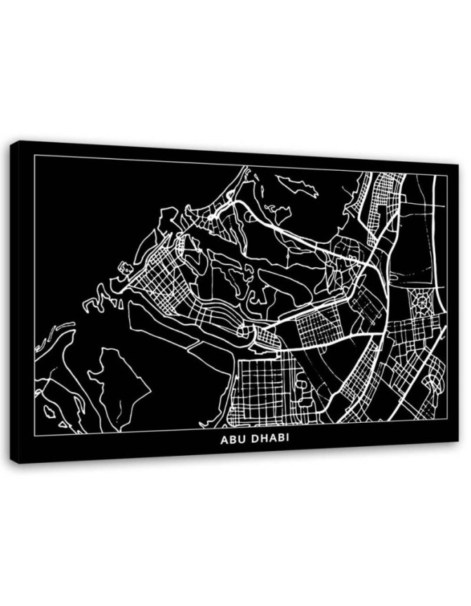 Abu Dhabi city plan - Canvas prints for the office | FEEBY