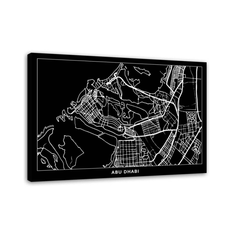 Abu Dhabi city plan - Canvas prints for the office | FEEBY