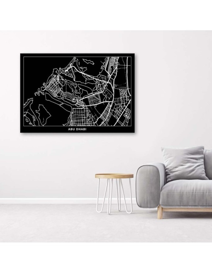 Abu Dhabi city plan - Canvas prints for the office | FEEBY