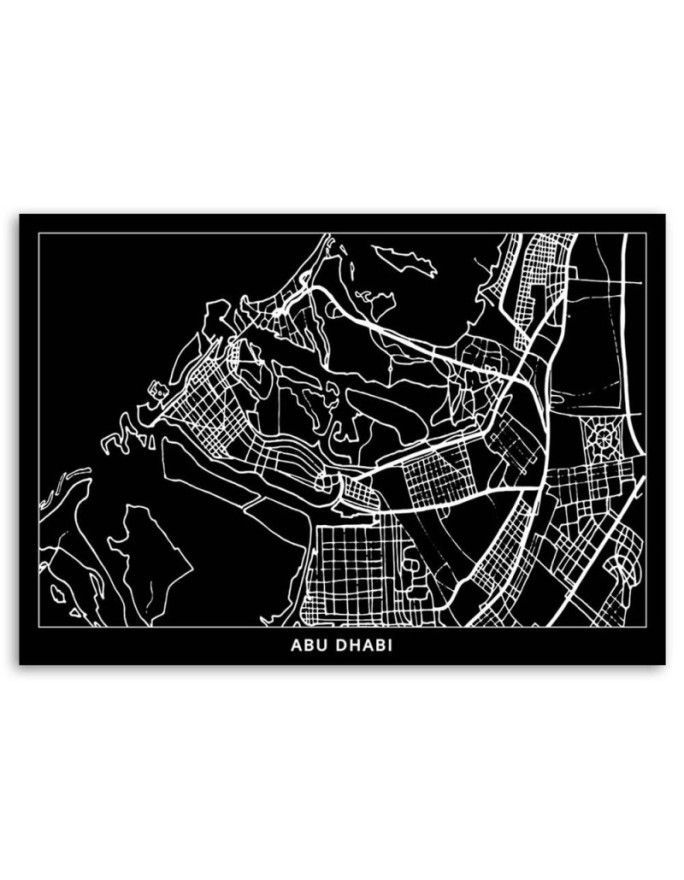 Abu Dhabi city plan - Canvas prints for the office | FEEBY