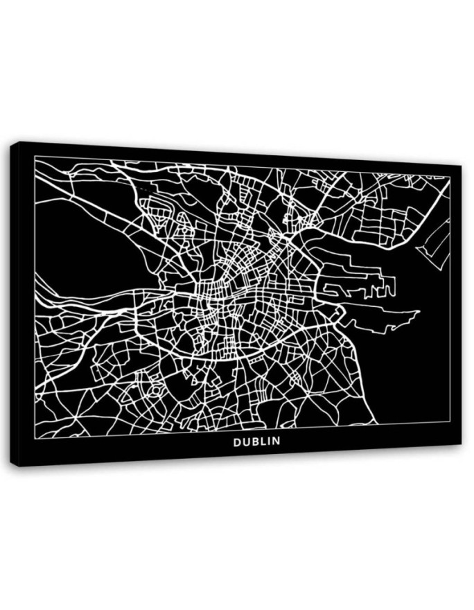 Canvas print Dublin - City Map