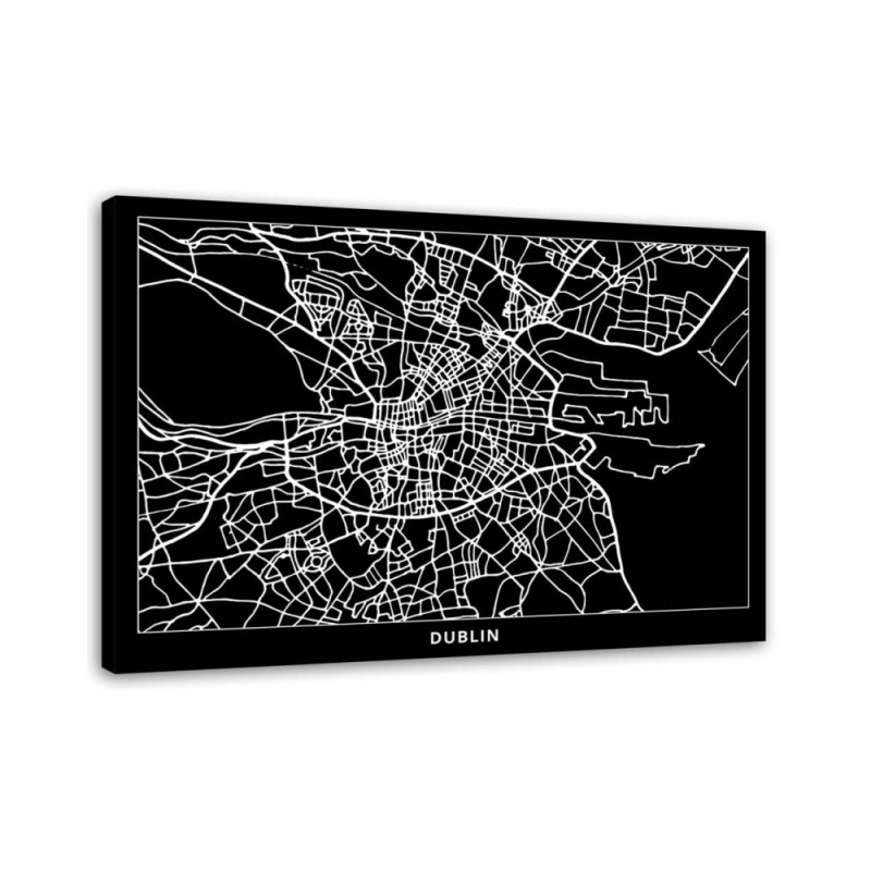 Dublin city plan - Pictures on Canvas for the office | FEEBY