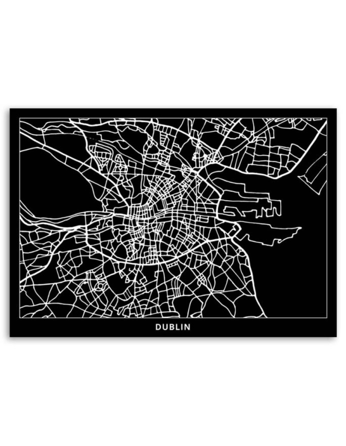 Dublin city plan - Pictures on Canvas for the office | FEEBY