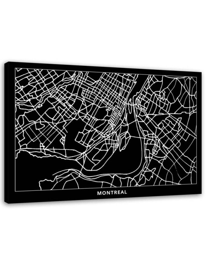 Montreal city plan - Pictures on Canvas for the office | FEEBY