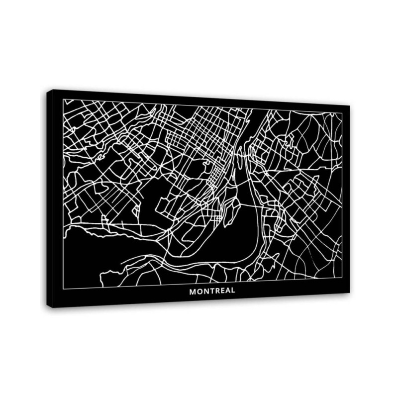 Montreal city plan - Pictures on Canvas for the office | FEEBY