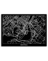 Montreal city plan - Pictures on Canvas for the office | FEEBY