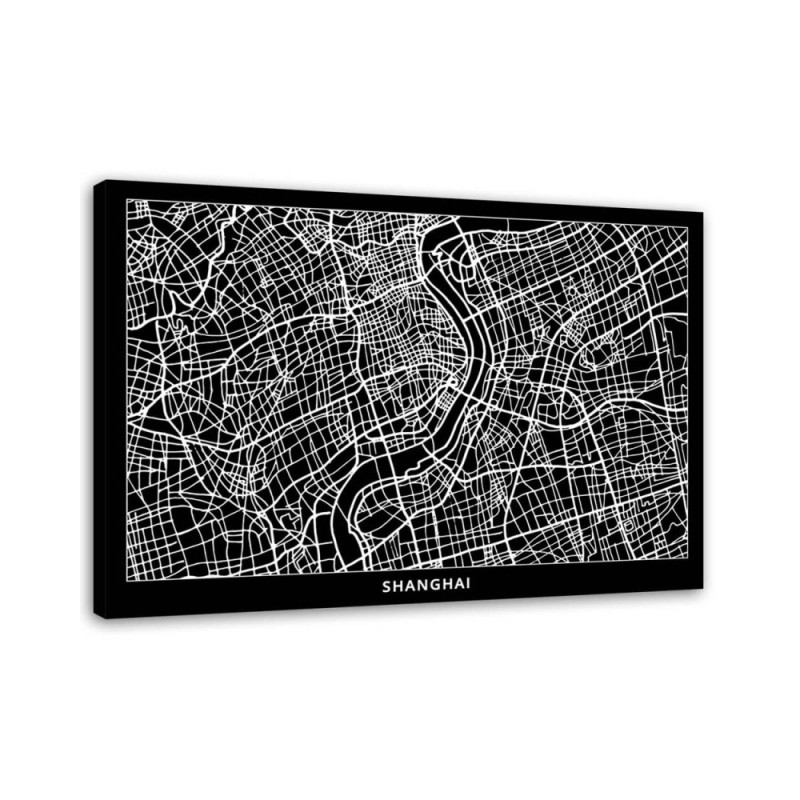 Shanghai city plan - Pictures on Canvas for the office | FEEBY