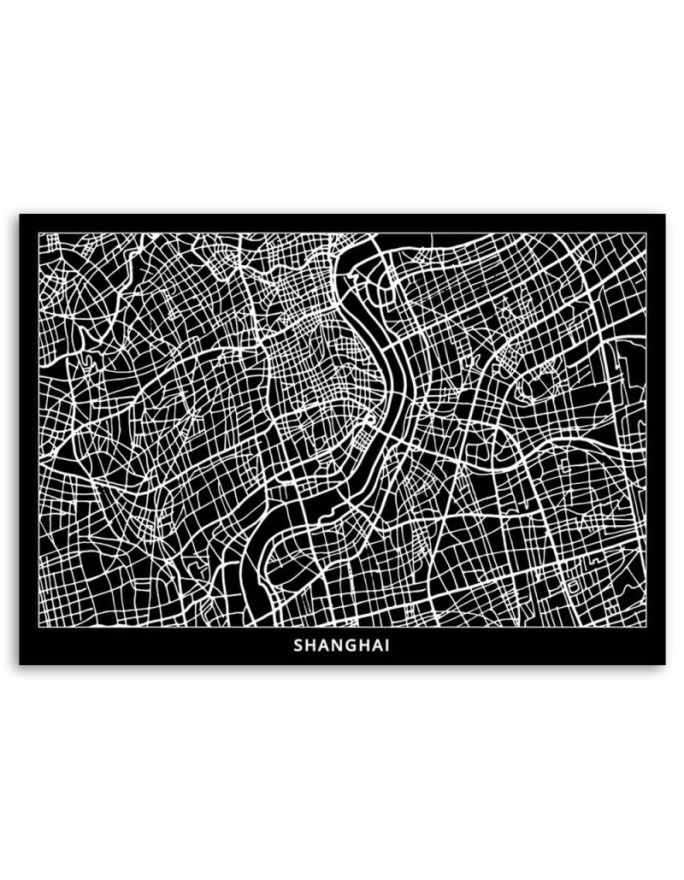Shanghai city plan - Pictures on Canvas for the office | FEEBY