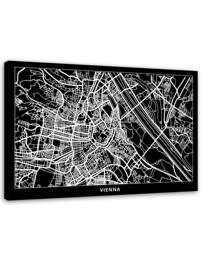 Canvas print Vienna - City Map